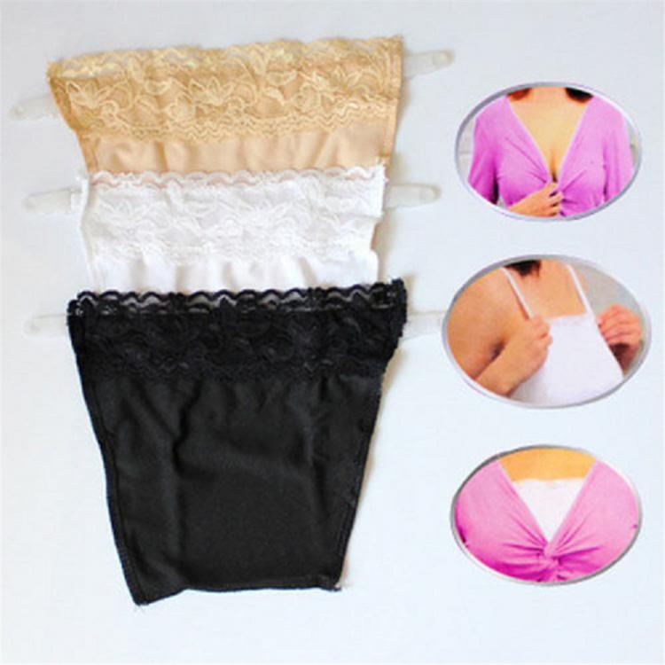 all in one place בגדי נשים 3Pcs Set Quick Easy Lace tube top on Camisoles Custom Cleavage Control Panels Pack Seen Elastic Insert Wrapped Tops Suit
