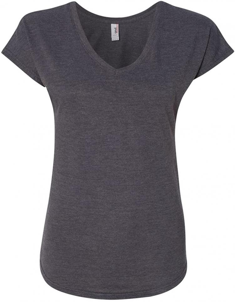 all in one place בגדי נשים 6750VL Anvil Women's Tri-Blend V-Neck Tee