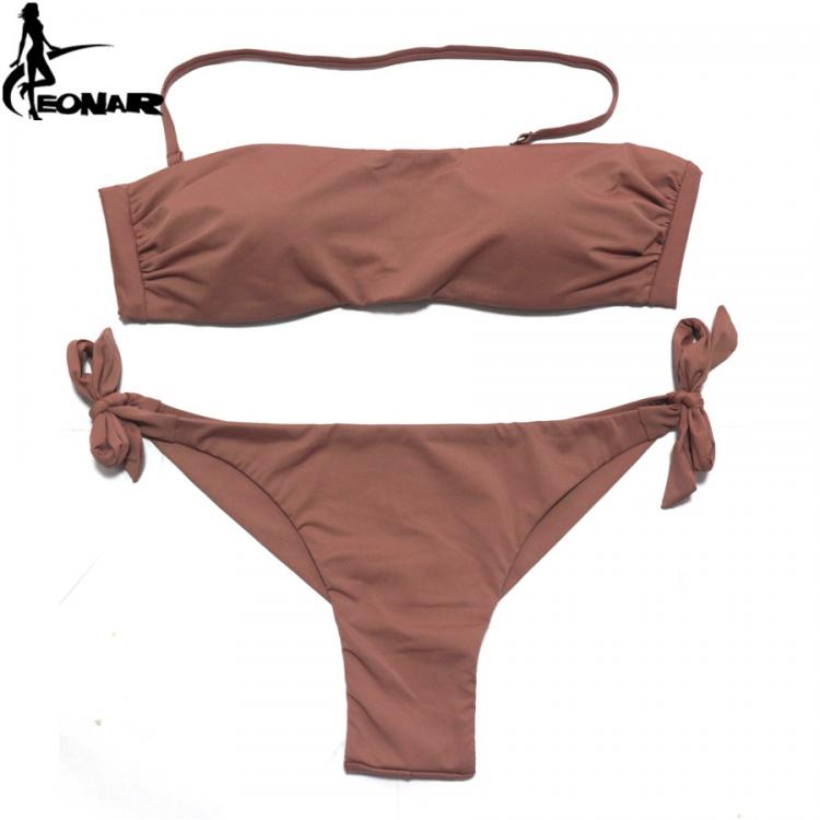 all in one place בגדי נשים EONAR Bikini 2021 Solid Women Swimsuit  Brazilian Cut Bottom Bikini Set Push Up Swimwear Femme Bathing Suits Sport Beach Wear