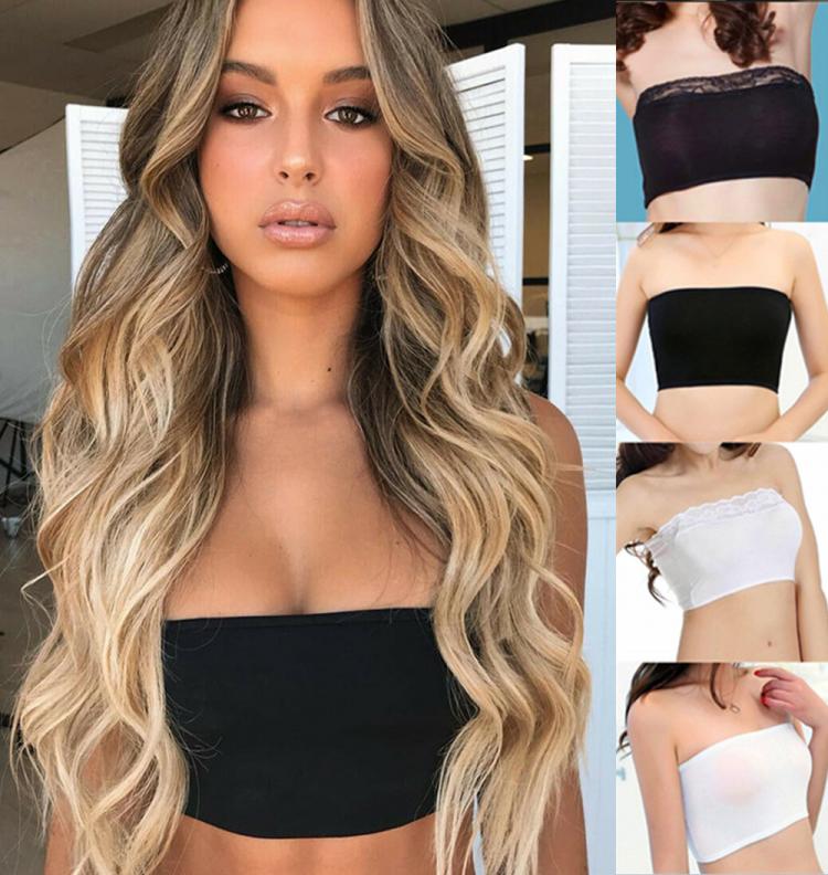 all in one place בגדי נשים Summer Women Modal Bandeau Top Solid Breathable Strapless Bra Bandeau Soft Seamless Women Casual Tank Crop Tops