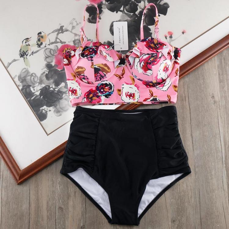all in one place בגדי נשים Melphieer High Waist Bikini Set 2020 Biquini Plus Size Swimwear Women 3XL Print Swimsuit Bandage Bathing Swimming Suit Bikinis