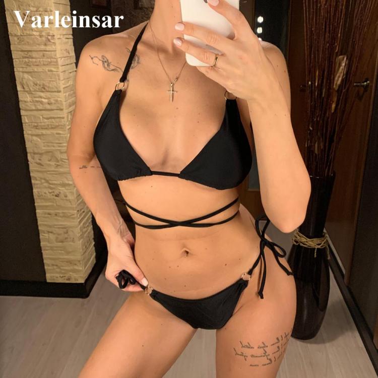 all in one place בגדי נשים 2021 Sexy Wrap Around String Thong Bikini Female Swimsuit Women Swimwear Two-pieces Bikini set Bather Bathing Suit Swim V1677