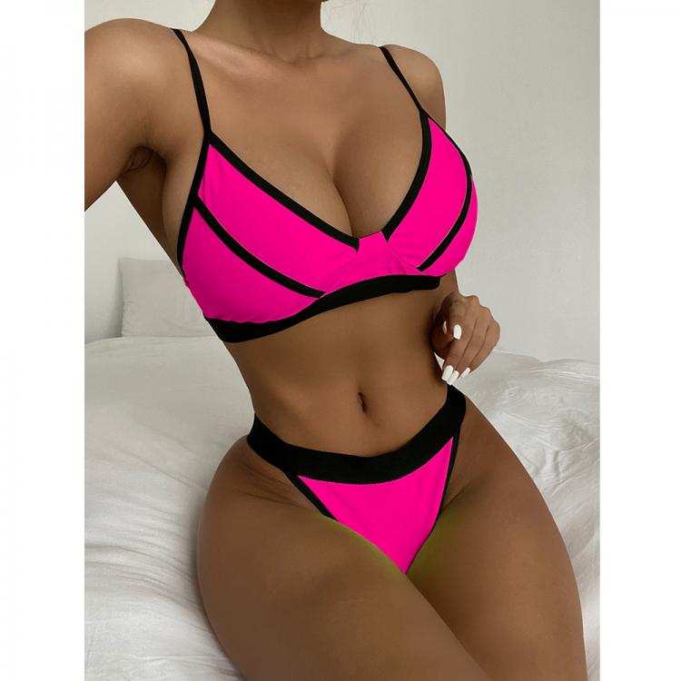 all in one place בגדי נשים Bikini 2021 New Sexy Splicing Swimwear Women Swimsuit Female Two Pieces Bikini Set Low Waist Bathing Suits Beach Wear Swim Lady