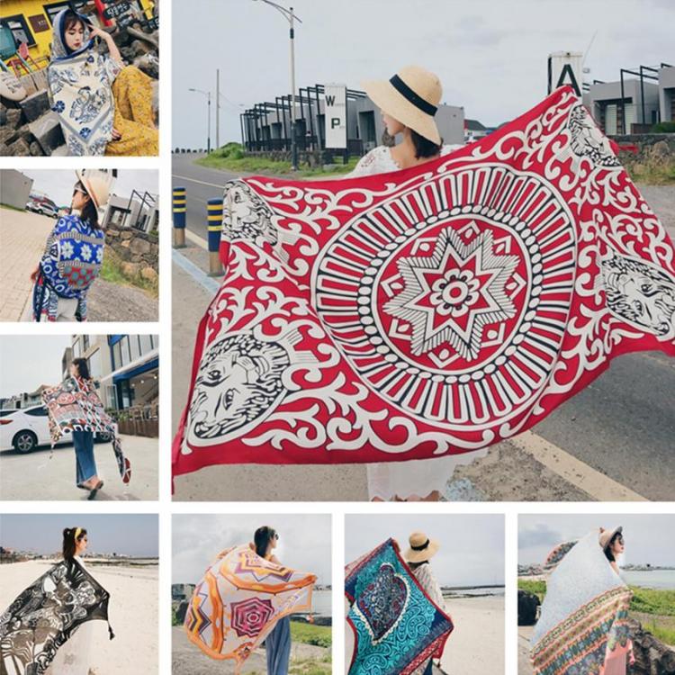 all in one place בגדי נשים 2018 New 90x180cm Twill cotton Pareo Beach Cover-Ups Women Large Beach Dress Bikini Bathing Swimwear Cover Up Sarong Wrap Scarf