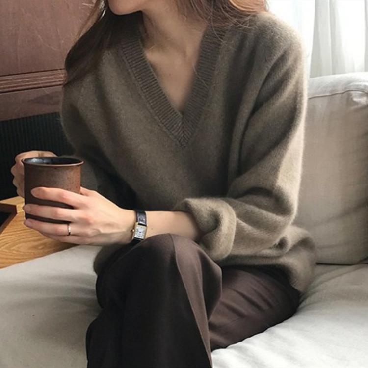 all in one place בגדי נשים 2021 Women Sweater Pullover Female Knitting Overszie Long Sleeve Loose Elegant Knitted Thick Outerwear Womens Winter Sweaters