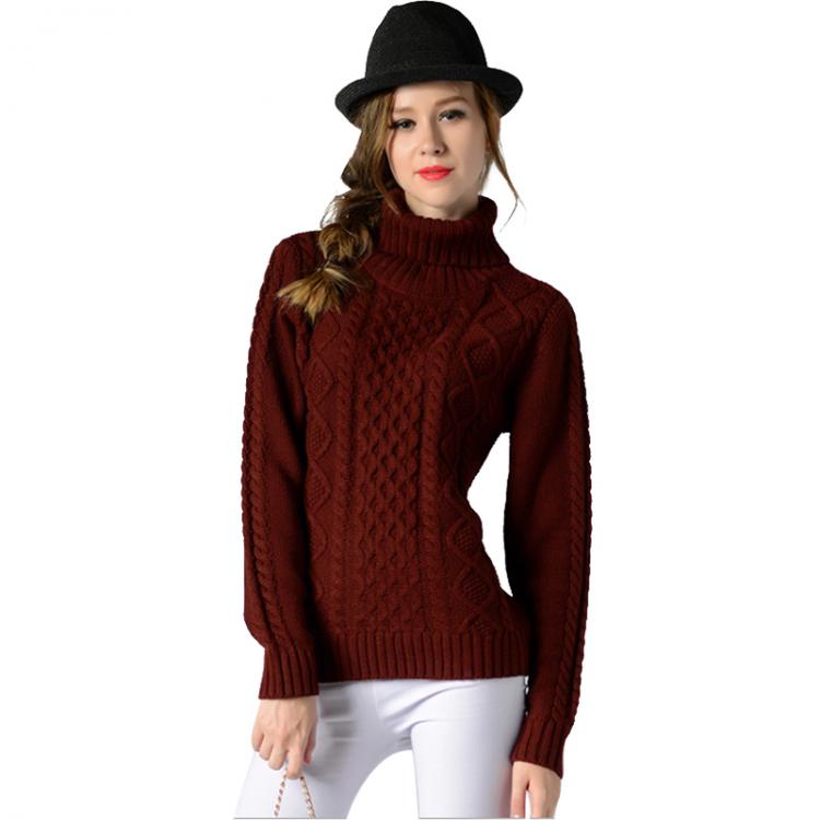 all in one place בגדי נשים Autumn And Winter Turtleneck Knitted Sweaters Women Elegant Long Sleeve Thick Pullover Office Streetwear Sweater Female Tops