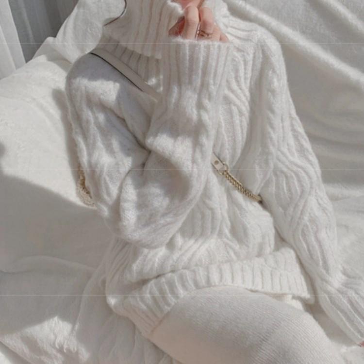 all in one place בגדי נשים Autumn and Winter Women's Sweater Women's Turtleneck Woman 2021 Vest Pullover Loose Jumper Oversize Women's Clothin