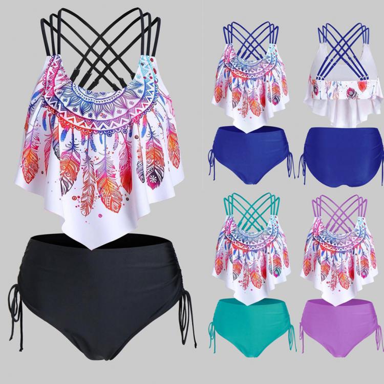 all in one place בגדי נשים 2020 Sexy Brazilian Bikinis Women Swimsuit Padded Swimwear  Flounce Bikini Set Push Up Beach Wear Bathing Suit Swimming maillot