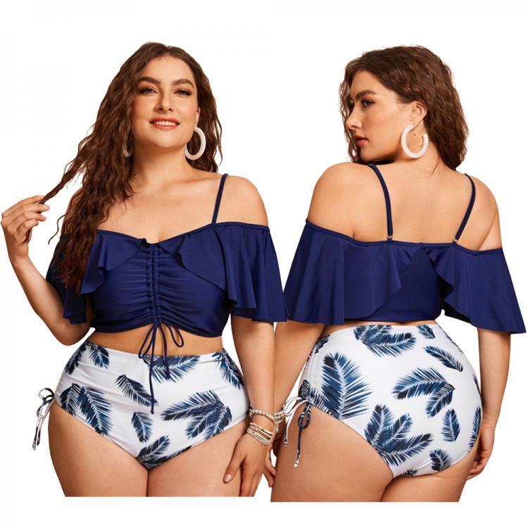 all in one place בגדי נשים 2021  Women Push Up Bikinis Set Swimwear Plus Size High Waist Swimsuit Larges Big Plussize Swimming Suits Bathing Beachwear New
