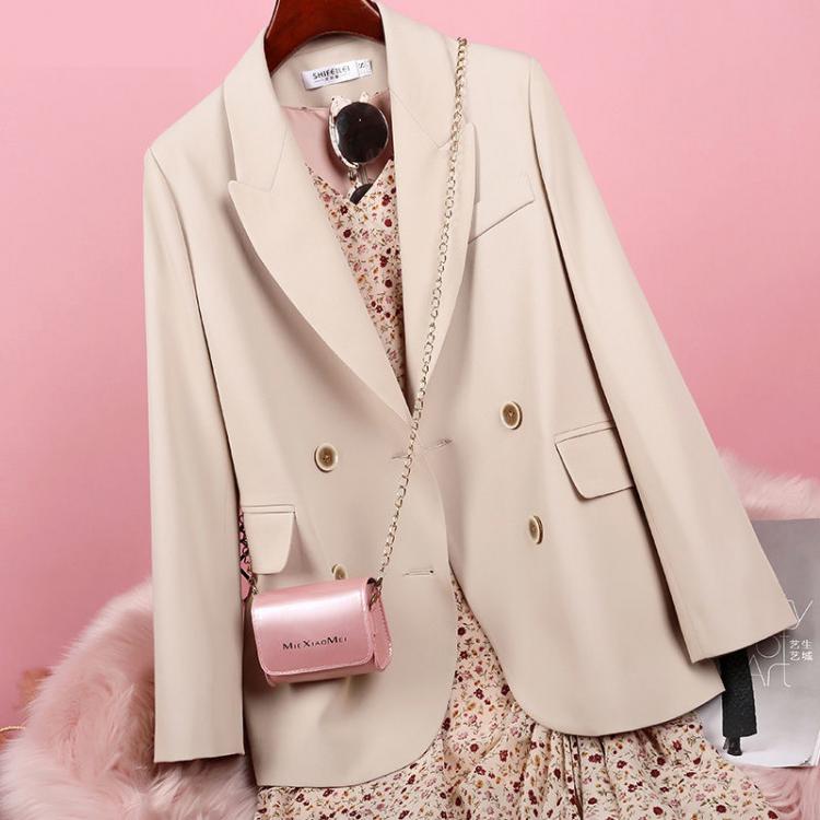 all in one place בגדי נשים PEONFLY Loose Outerwear Women Jacket Autumn Winter Female Coat 2020 Elegant Chic Double Breasted Loose Women Blazer Femme