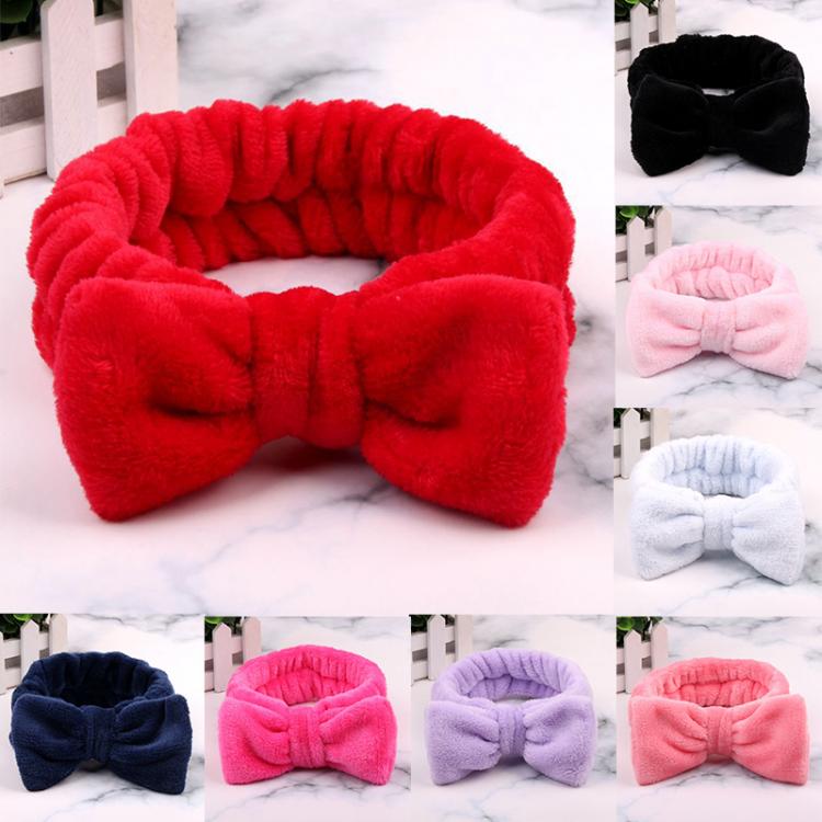 all in one place אביזרי נשים Big Rabbit Ears Coral Fleece Soft Elastic Hairbands SPA Bath Shower Make Up Wash Face headband Hair Band Girls Hair Accessories
