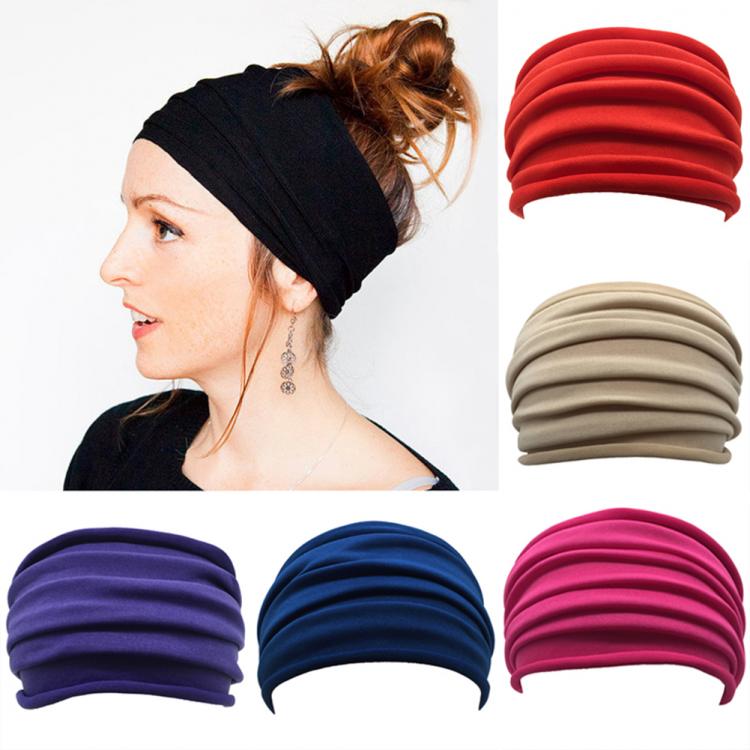 all in one place אביזרי נשים Yoga Headbands Women Sport Elastic Cotton Head Bandage Biker Wide Headpiece Stretch Turban Ribbon Game Gym Scrunchy Hair Bands