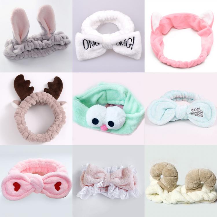 all in one place אביזרי נשים Women stretch Hair band wash makeup mask headband children's bow ear tiara Cat Rabbit Ears Headdress Cartoon Hair Accessories