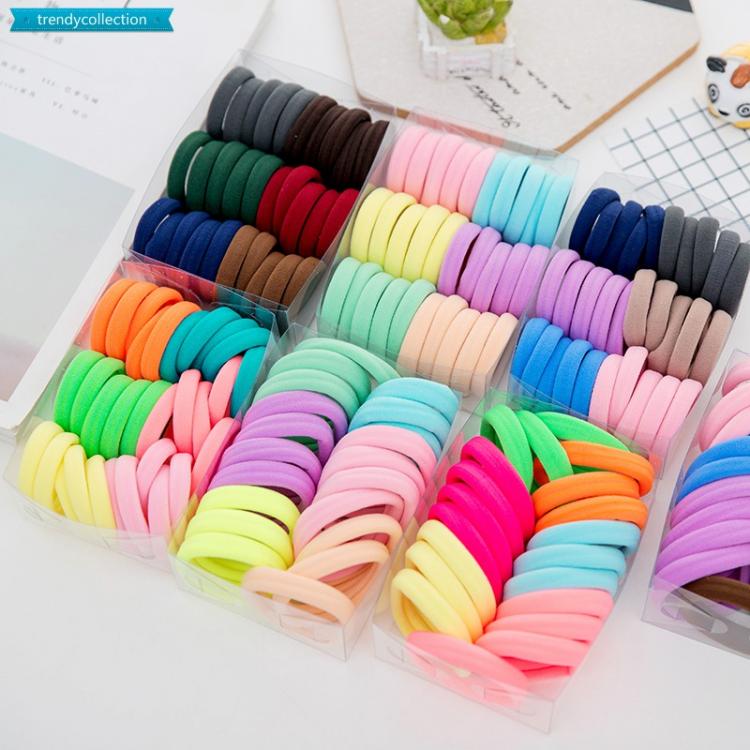 all in one place אביזרי נשים 100Pcs Diameter 35MM Hair Bands Ponytail Holder Hair Ties Headband Scrunchies Pack Scrunchie Hair Accessories for Women