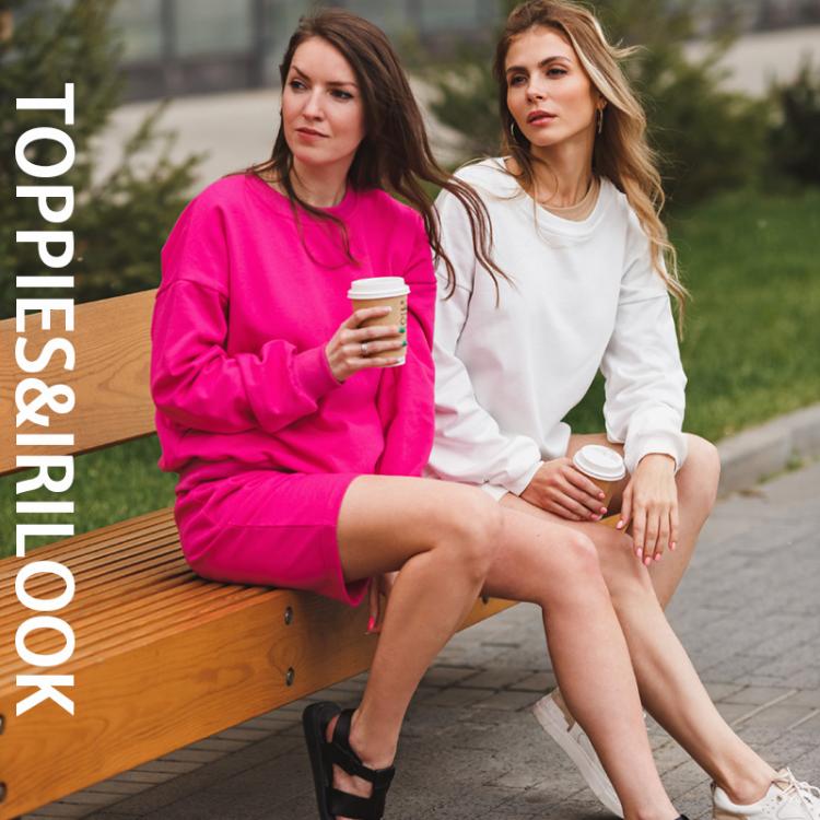 all in one place בגדי נשים toppies 2021 Women Two Piece Set Tracksuits O-neck Sweatshirts Elastic High Waist bermuda shorts solid color