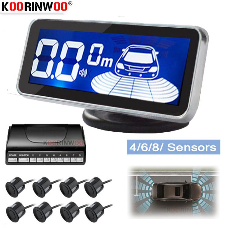 all in one place אלקטרוניקה Koorinwoo LED Monitor Electromagnetic Parking Sensor 8 Car Parktronic Front Parking Sensor Motion Parking Backlight Car Detector