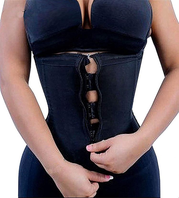 all in one place בגדי נשים YIANNA Women Latex Underbust Waist Training Corsets/Cincher Zip&Hook Hourglass Body Shaper