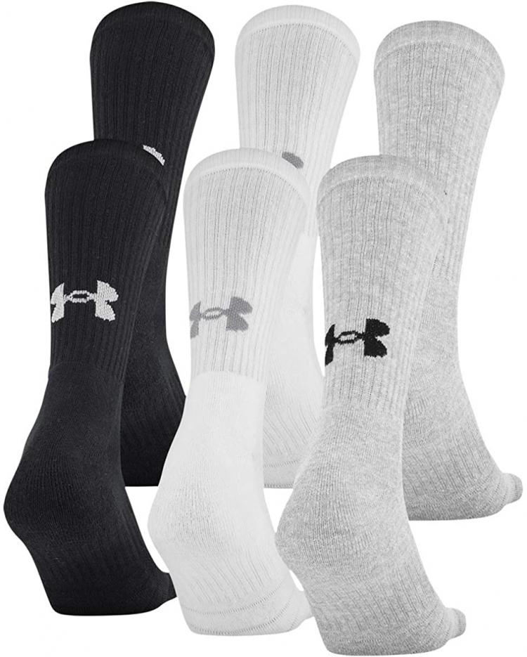 all in one place בגדי נשים Under Armour womens Cotton Crew Socks, 6-pairs