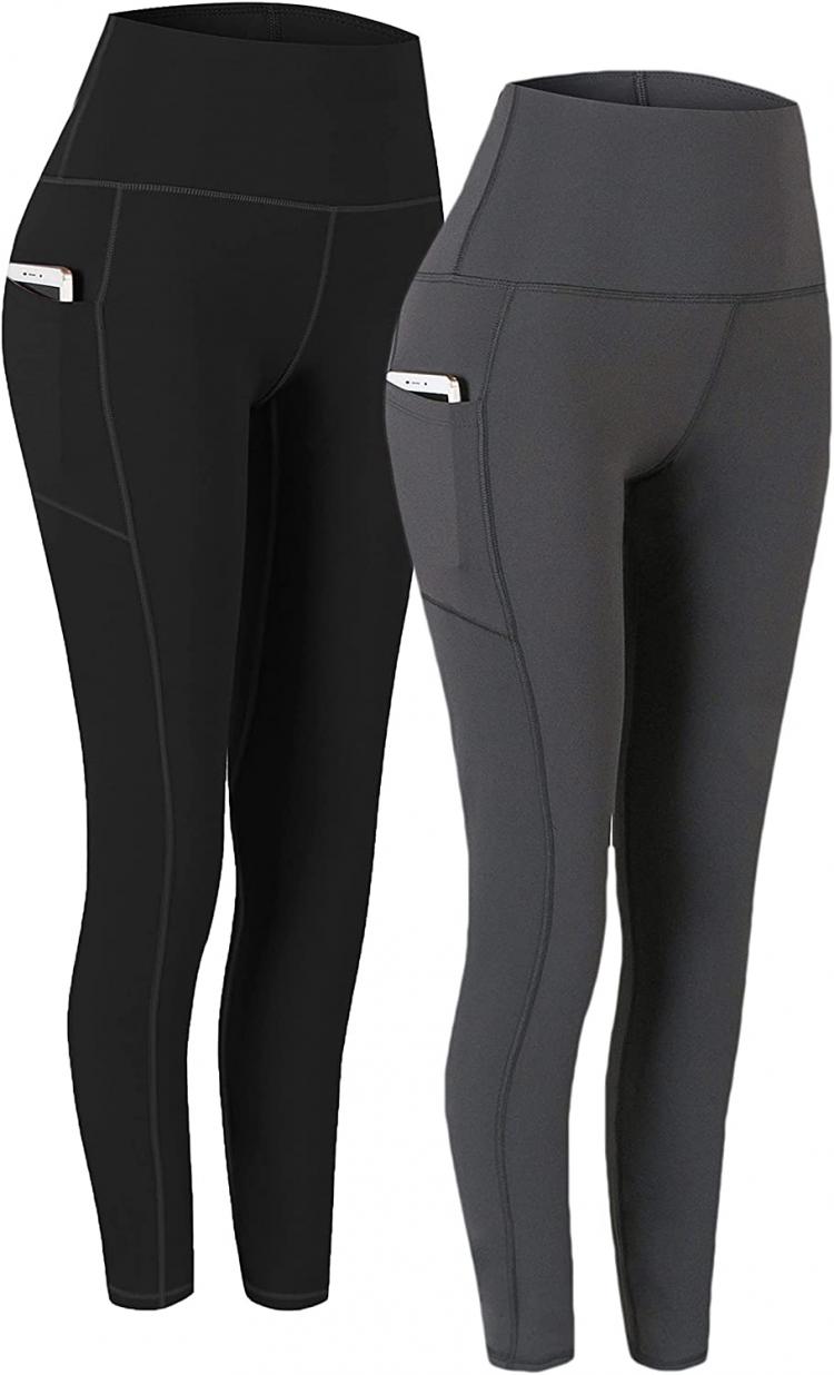 all in one place בגדי נשים Fengbay 2 Pack High Waist Yoga Pants, Pocket Yoga Pants Tummy Control Workout Running 4 Way Stretch Yoga Leggings