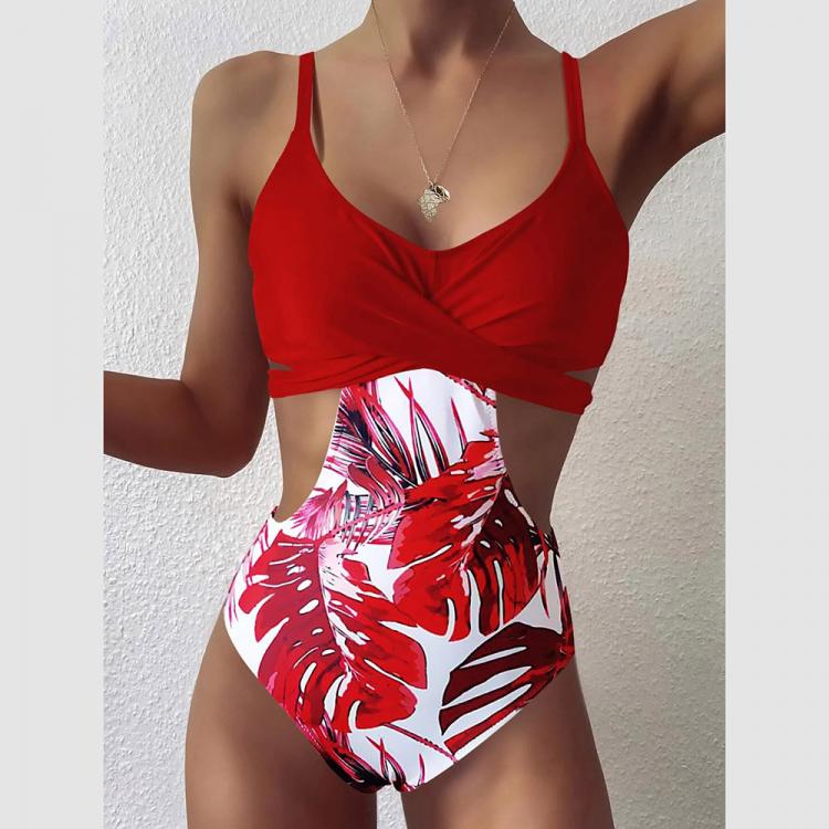 all in one place בגדי נשים One Piece Swimwear Women 2021 Monokini Swimsuit Printed Bathing Suit Padded Beachwear Swimming Summer Backless