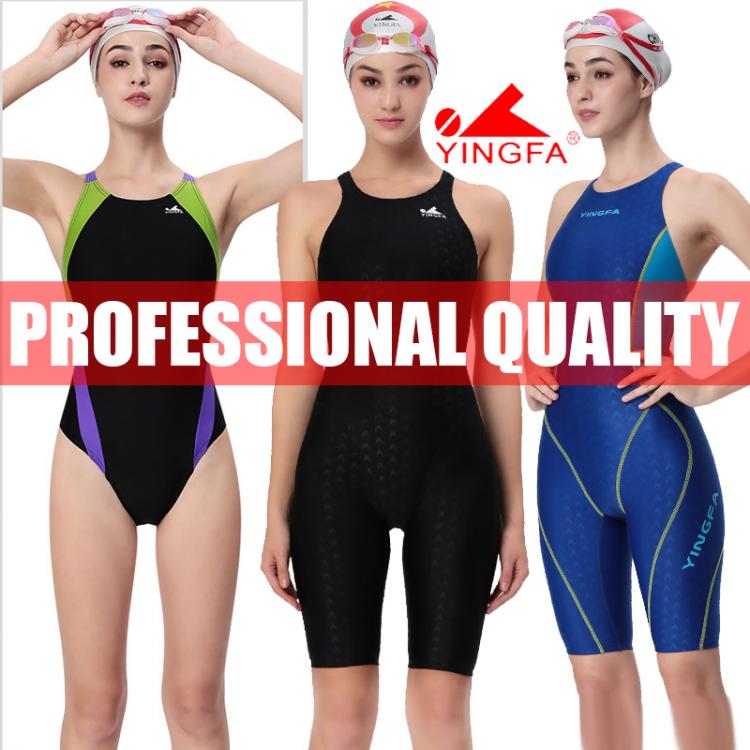 all in one place בגדי נשים YINGFA WOMEN'S GIRL‘S COMPETITION TRAINING RACING PROFESSIONAL KNEESKIN SWIMWEARS SWIMSUITS ALL SIZE FINA APPROVED # 925 93
