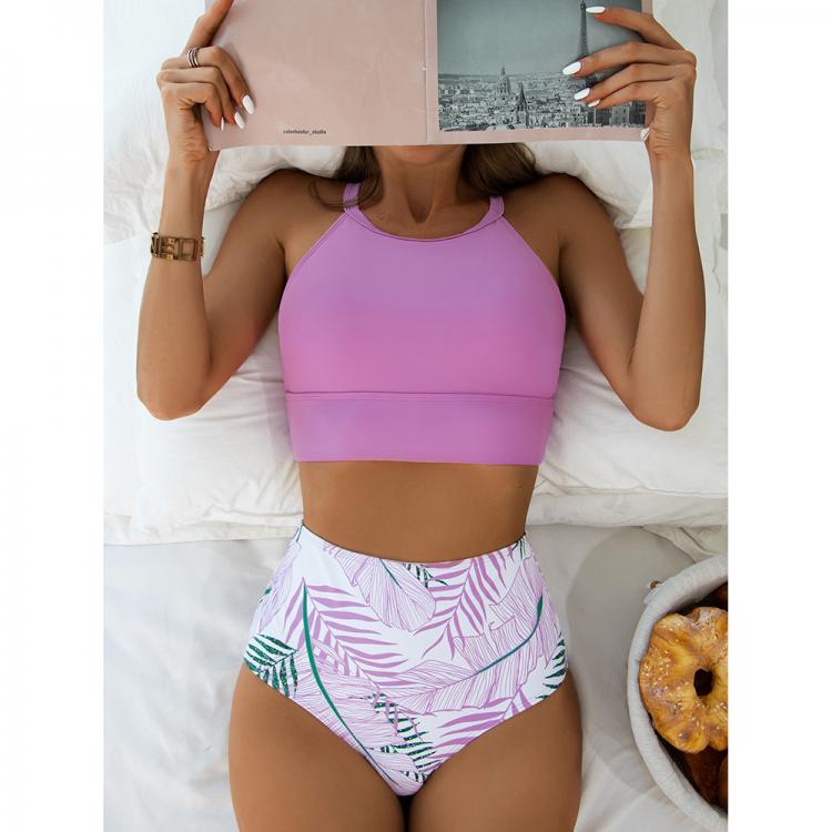 all in one place בגדי נשים High Waist Bikinis 2022 Mujer Swimwear Women Swimsuit High Leg Bikini Set Swimming for Bathing Suit Woman maillot de bain femme