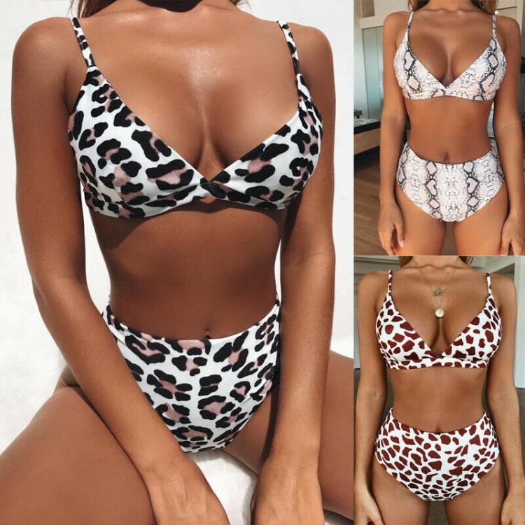 all in one place בגדי נשים Hot sale Fashion Women Ladies Padded Push Up Leopard print Bandage Bikini Push-up Padded Bra Swimsuit Bathing 2pcs Set Swimwear
