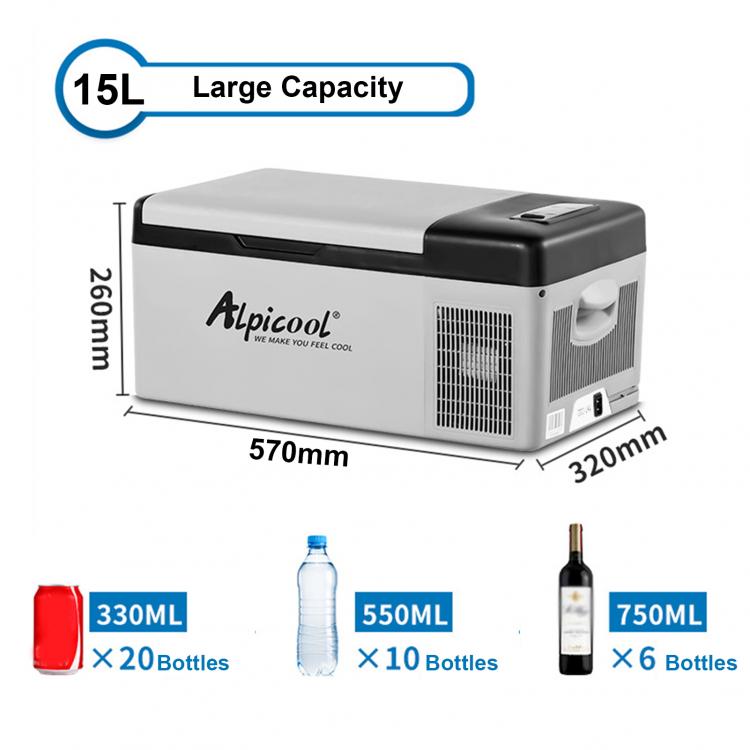 all in one place אלקטרוניקה 15L Car Fridge freezer DC/AC Portable Car Refrigerator 12V/24V 45W Compressor Cooler Freezer for Home Travel Camping universal