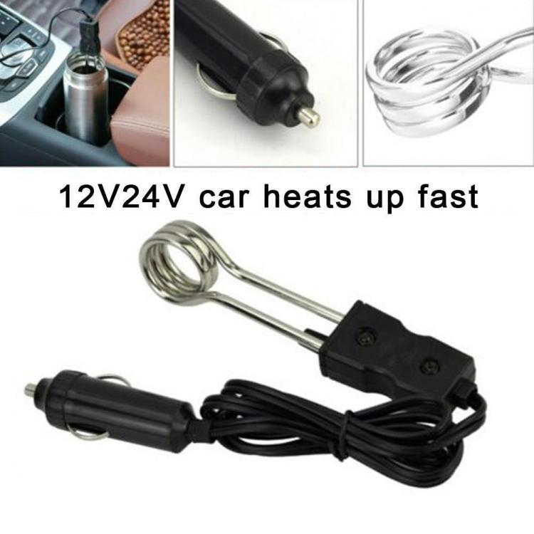all in one place אלקטרוניקה 12V 24V Portable Electric Car Immersion Water Heater For Travel Camping Picnic Mini Boiler Hot Water Coffee Immersion Travel