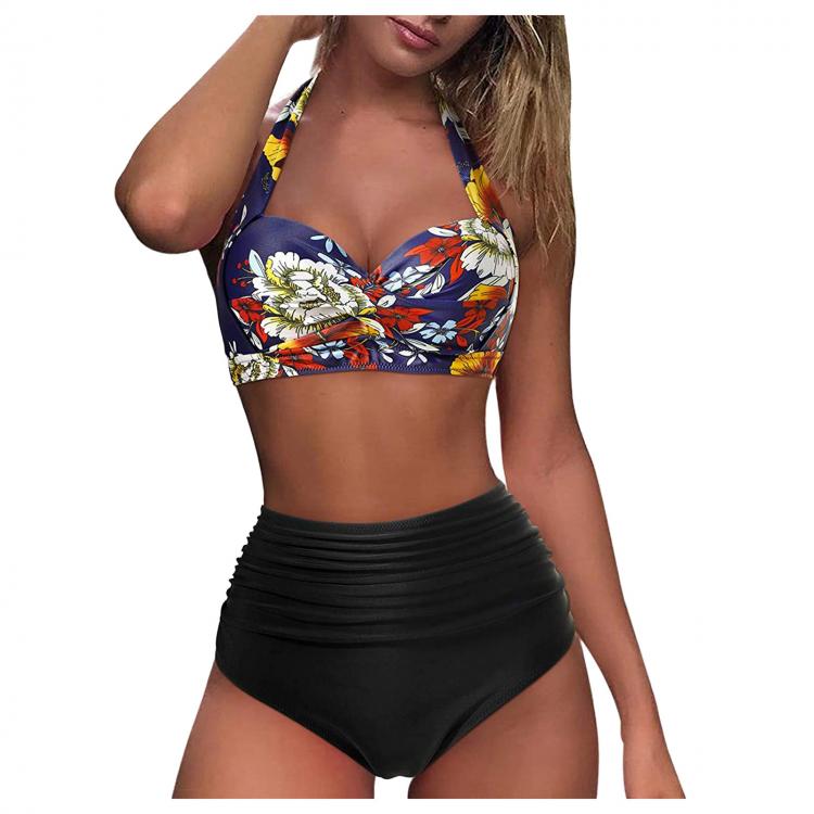 all in one place בגדי נשים Leisure Bikinis 2021 Woman Separate Swimsuit High Waisted Women's Swimwear Bottom Pleated Brazilian Bikini Panties Brasileño