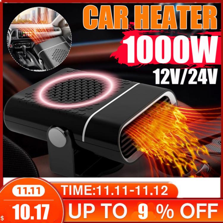 all in one place אלקטרוניקה 12V/24V 1000W Car Heater Electric Heating Fan Portable Electric Dryer Windshield Defogging Demister Defroster For Car Home