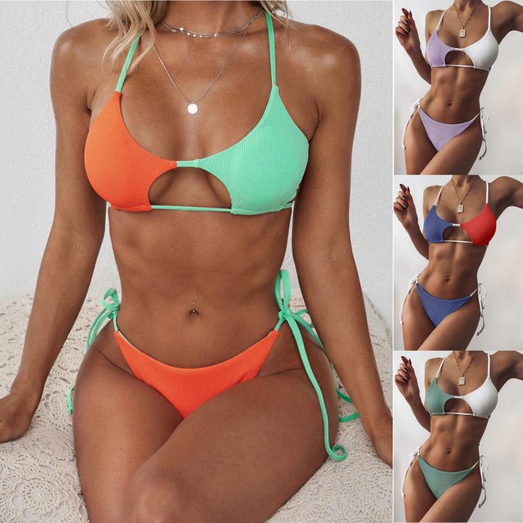 all in one place בגדי נשים biquinis feminino купальники женские 2020 Striped Push Up High Cut Hight Waist Halter Bikini Set Two Piece Swimsu