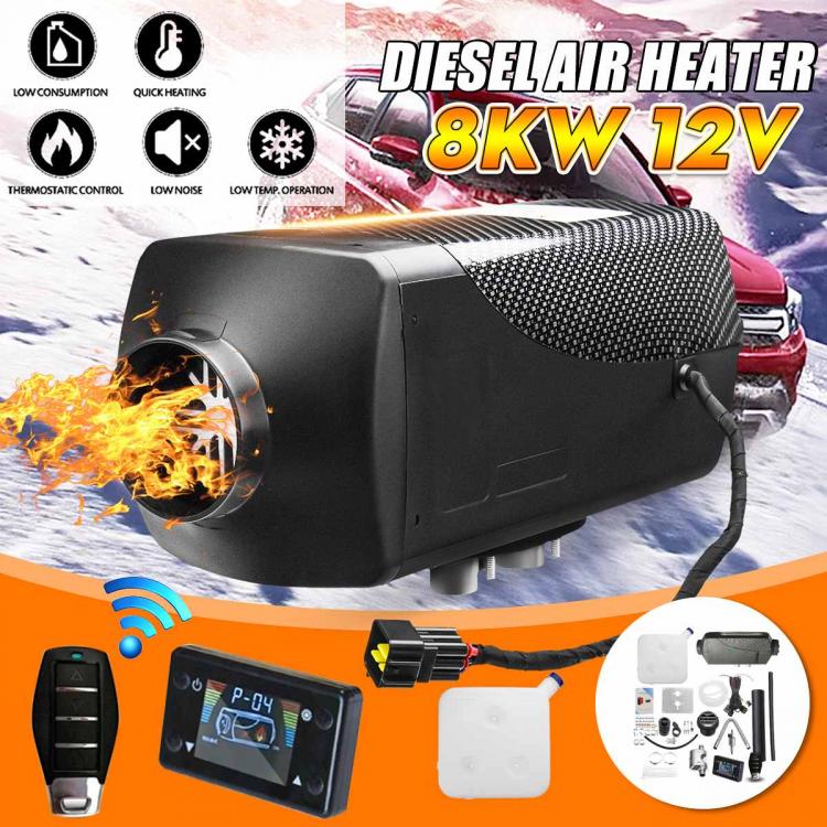 all in one place אלקטרוניקה 12V/24V 8KW Car Diesels Air Parking Heater Car Heater LCD Remote Control Autonomous Heater Pre-heating for RV Winter Warming