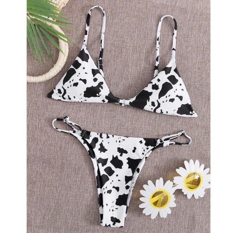 all in one place בגדי נשים Sexy Bikini Mujer 2021 New Cow Print Swimsuit Women Two Pieces Push Up Biquini Brazilian Swimming Suit For Women Beach Swimwear