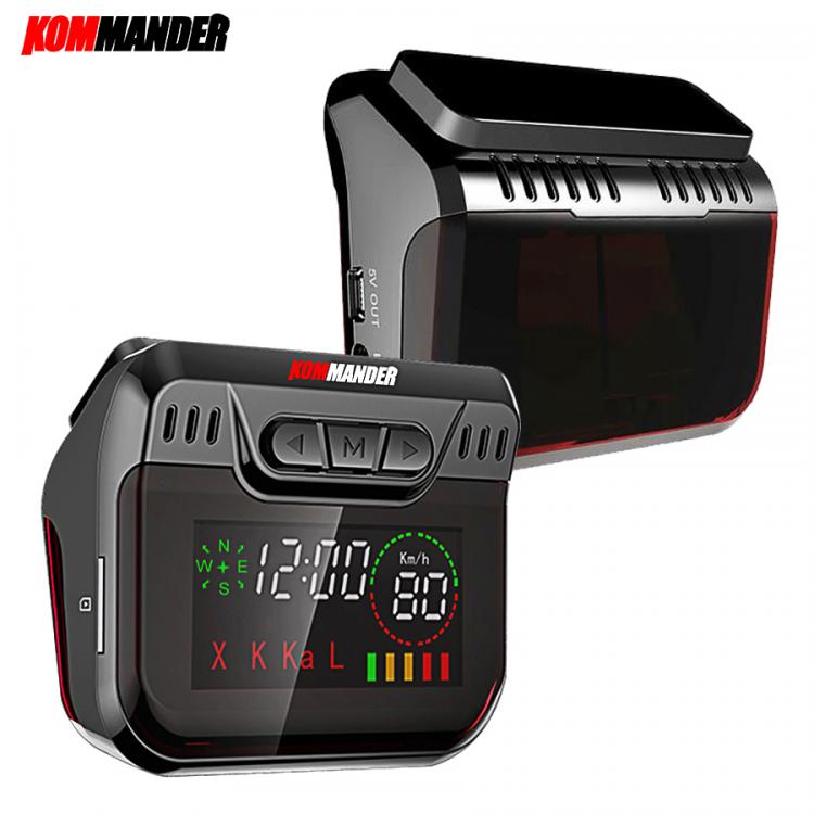 all in one place אלקטרוניקה Kommander R600 Radar Detector LED display Radar Detectors  with GPS 2 in 1 Car Anti Radar Police Speed Auto X CT K La for Russia