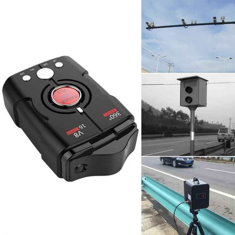 all in one place אלקטרוניקה Car Radar Detector English Russian Auto 360 Degree Vehicle V8 Speed Voice Alert Alarm Warning 16 Band LED Display