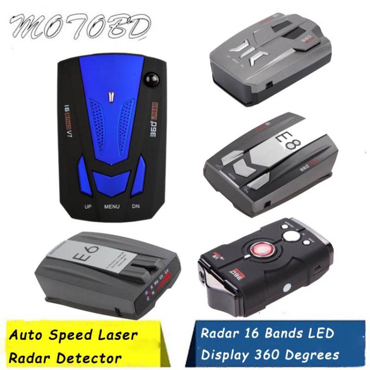 all in one place אלקטרוניקה V7 V9 V8 E8 E6 Car Radar Detector 360 Degree Anti Radar Full 16LED Band LED Display Alert Warning System Russia English Voice
