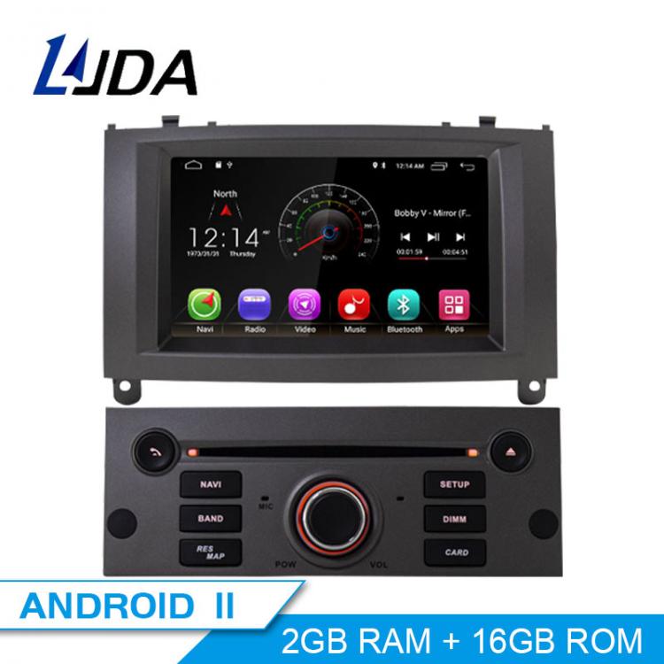 all in one place אלקטרוניקה LJDA Android 11 Car DVD Player For PEUGEOT 407 2004 2005 2006-2010 1DIN Car Radio GPS Navigation DSP WIFI Stereo Video CANBUS