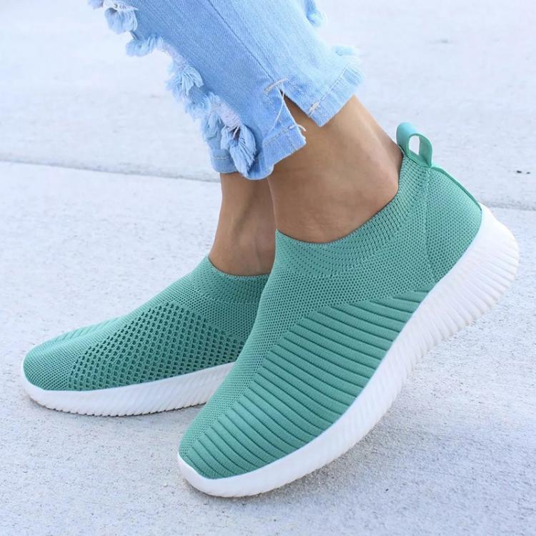 all in one place בגדי נשים Women Shoes Knitting Sock Sneakers Women Spring Summer Slip On Flat Shoes Women Plus Size Loafers Flats Walking krasovki Famela