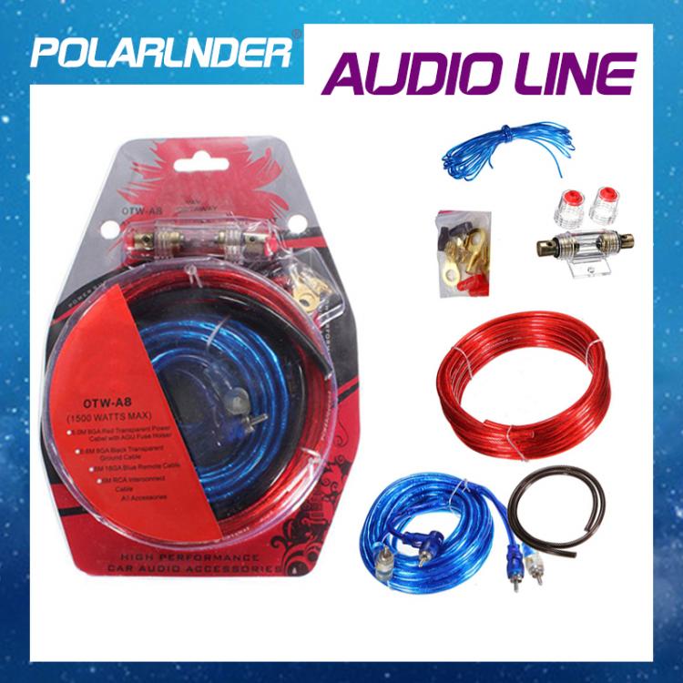 all in one place אלקטרוניקה 60 AMP Fuse Holder 8GA Power Cable Subwoofer Speaker 1500W Car Audio Wire  Wiring Amplifier Installation Kit