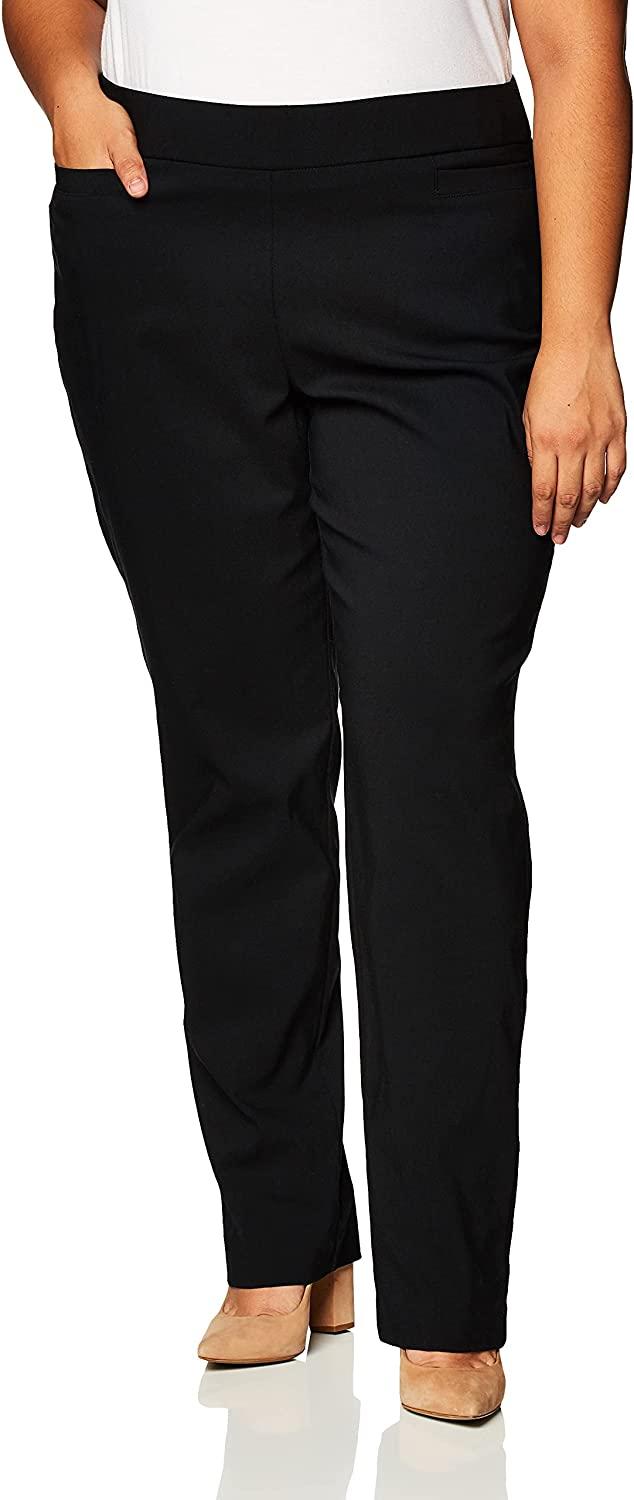 all in one place בגדי נשים Briggs New York Women's Plus-Size Super Stretch Millennium Welt Pocket Pull-on Career Pant