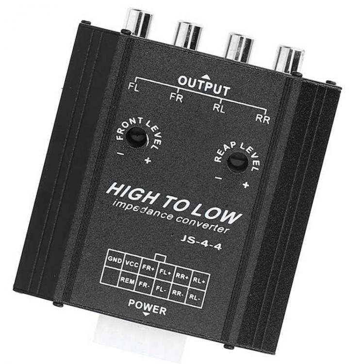 all in one place אלקטרוניקה 12V 4 Channel Audio Impedance Converter High to Low RCA Line Car Stereo Radio Speaker Frequency Filter Car style