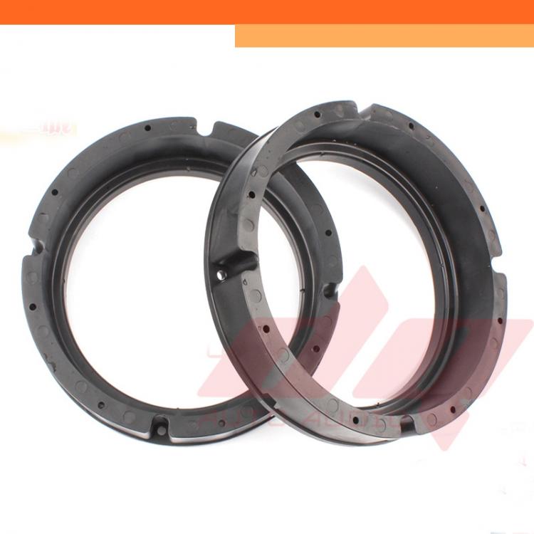 all in one place אלקטרוניקה 2PCs 6.5inch Speaker Mount for Vw Skoda Front Door Stereo Speaker Mat Adapter Plates Bracket Ring Mat Black Nylon