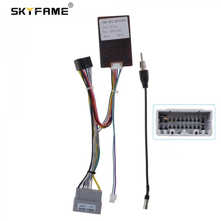 all in one place אלקטרוניקה SKYFAME 16Pin Car stereo Wire Harness Cable canbus For Jeep Compass 2007-2009