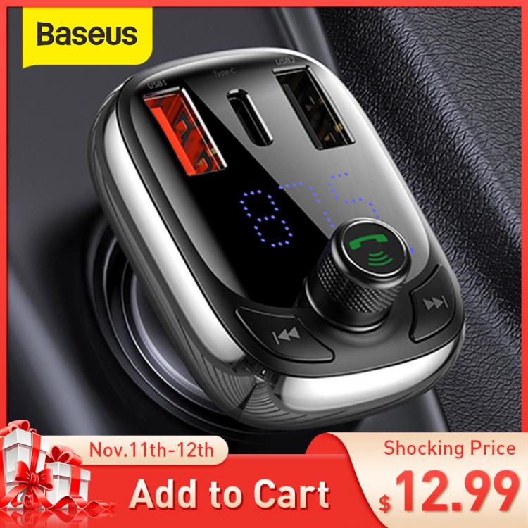 all in one place אלקטרוניקה Baseus FM Transmitter Bluetooth 5.0 Handsfree Car Kit Audio MP3 Player With PPS QC3.0 QC4.0 5A Fast Charger Auto FM Modulator