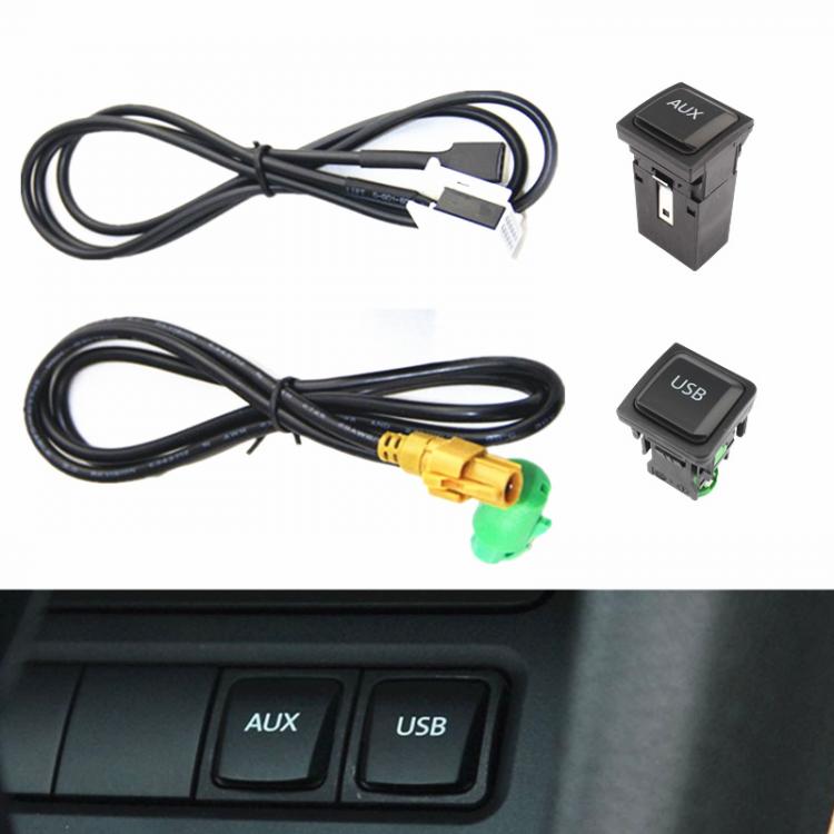 all in one place אלקטרוניקה RCD510 RNS315 RCD310 Car USB AUX data Adapter Switch Button Cable wiring harness For VW Golf 5 6 MK6 Jetta 5 MK5 Rabbit Scirocco