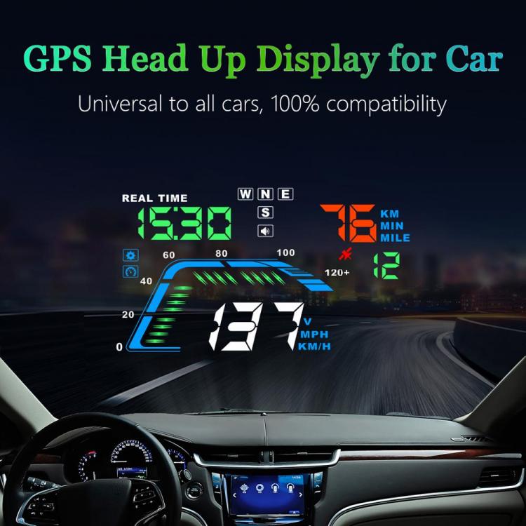 all in one place אלקטרוניקה Car Electronic HUD Head Up Display Universal OBD2 GPS Speed Projector Display Fuel Consumption Temperature Diagnostic Tool