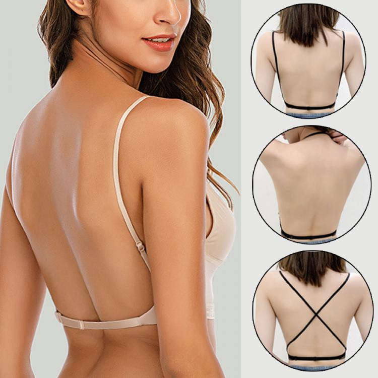 all in one place בגדי נשים Sexy Backless Bra Lace Deep U Low Back Bralette Thin Cup Brassiere Halter Soft Seamless Elastic Underwear Tank Tops Encaje Mujer