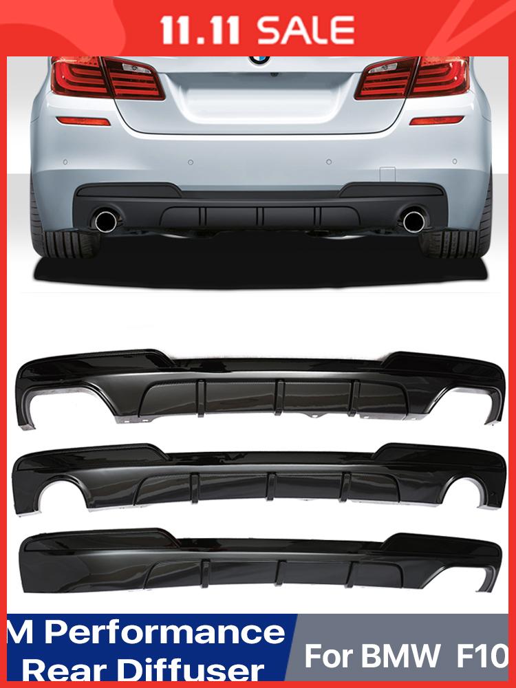 all in one place חלקי חילוף ואביזרים M5 Performance Rear Bumper Diffuser Spoiler Front Lip Carbon Gloss Black Body Kit For BMW 5 Series F10 M Sport Tech 2012-2016