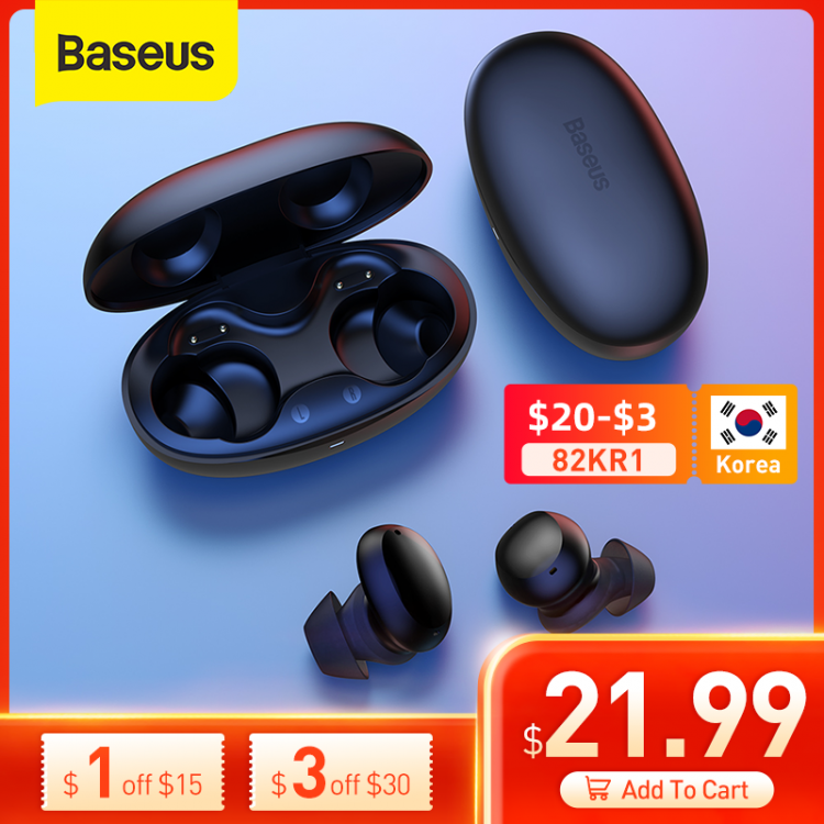 all in one place ביתית World Premiere Baseus W11 TWS Bluetooth Earphones Bluetooth 5.0 Wireless Headphones Waterproof, Support wireless charging